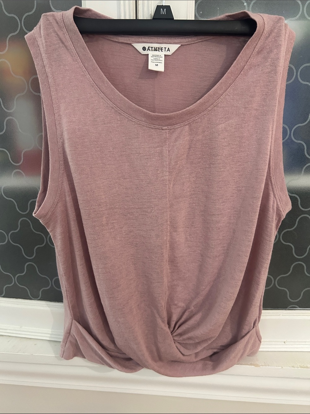 Athleta Mauve Twist-Front Tank Top